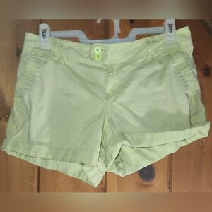 Women’s Lightweight Lime Green Cotton Shorts